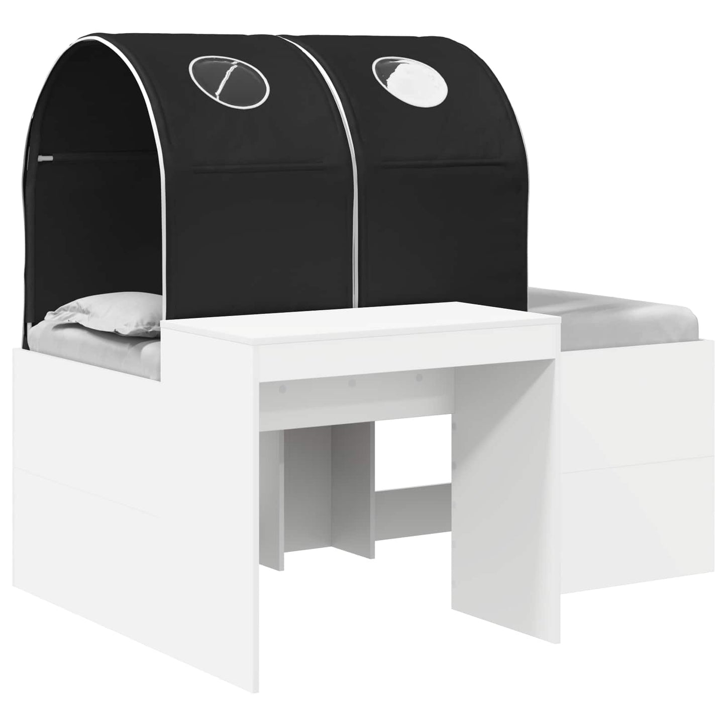 Seng med tunnel 4 pcs Artisian Eik og Svart Konstruert tre