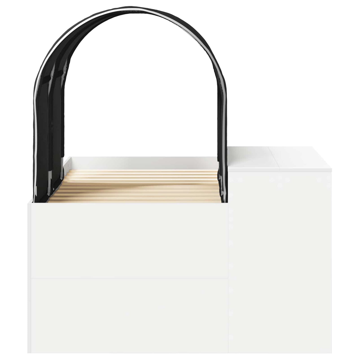Seng med tunnel 4 pcs Artisian Eik og Svart Konstruert tre
