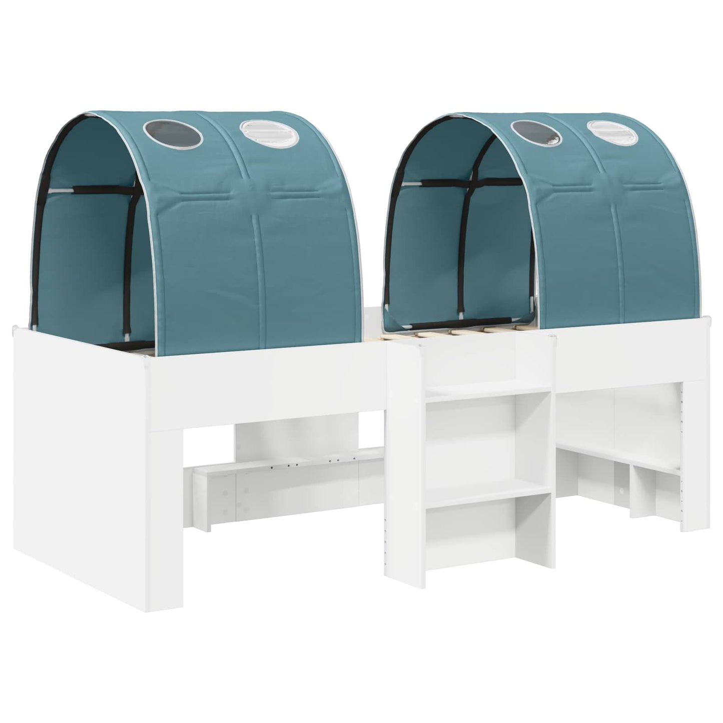 Seng med tunnel 4 pcs Hvit og lyseblå Konstruert tre