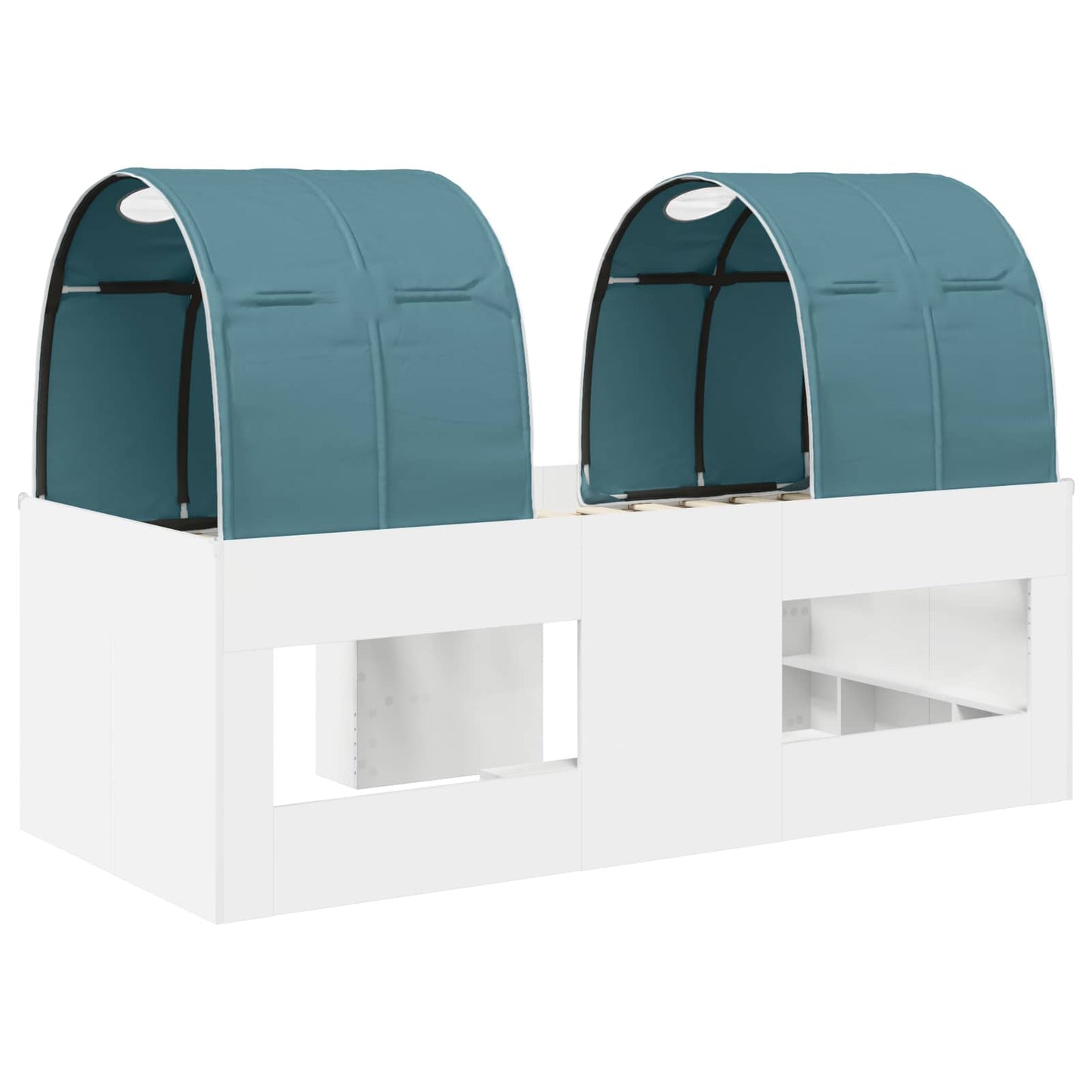 Seng med tunnel 4 pcs Hvit og lyseblå Konstruert tre