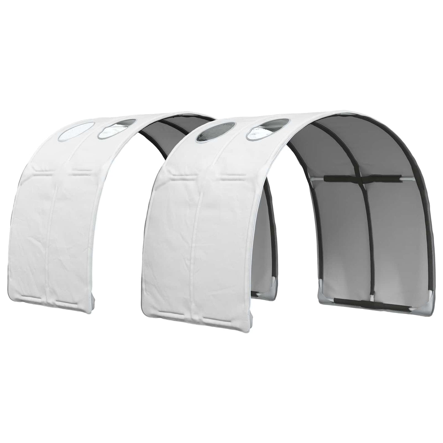 Seng med tunnel 4 pcs Hvit Konstruert tre