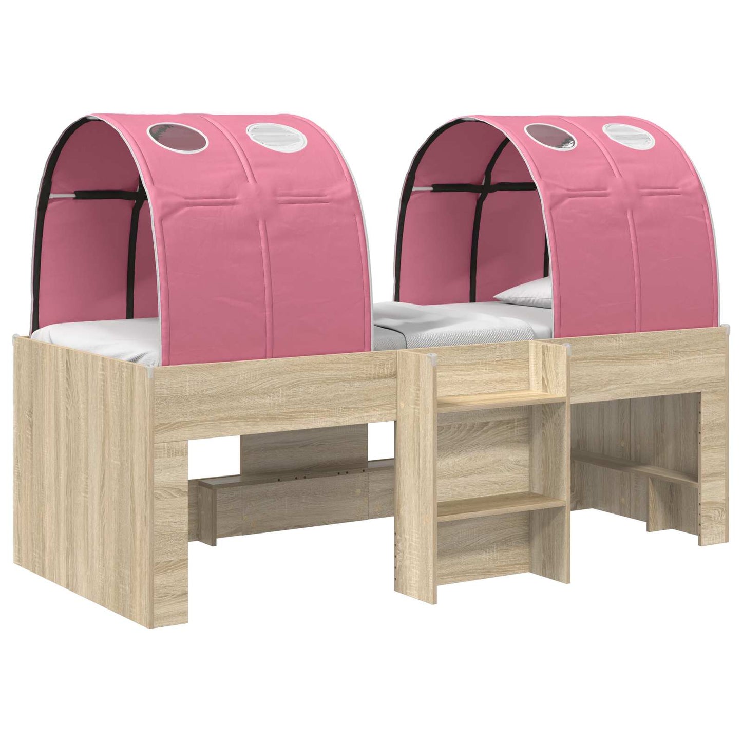 Seng med tunnel 4 pcs Sonoma og Pink Konstruert tre