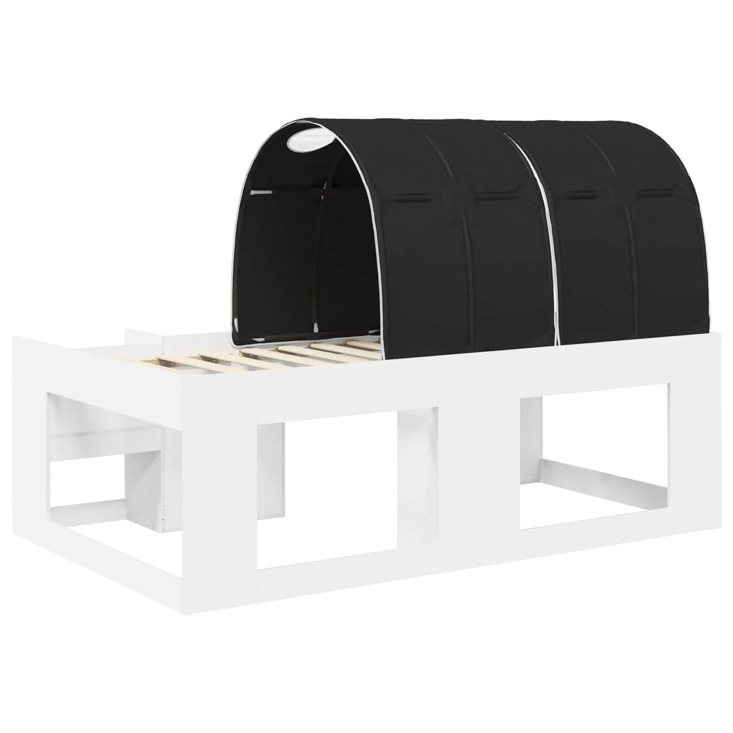 Sengestamme med tunnel 3 pcs Hvit og svart Konstruert tre