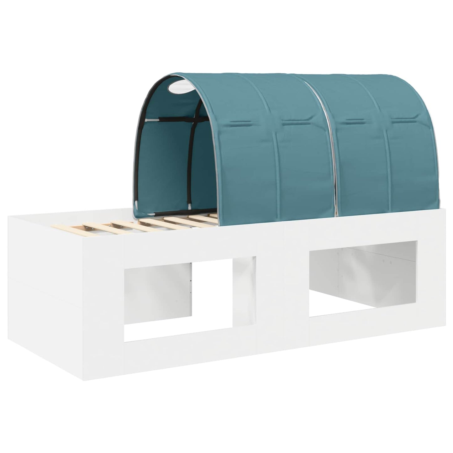 Senge ramme med tunnel 3 pcs Hvit og lyseblå Konstruert tre