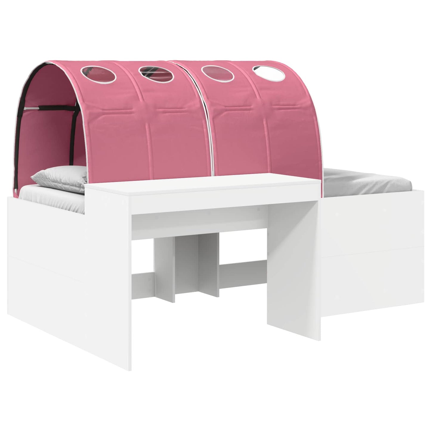 Barneseng med skrivebord Hvit og rosa Konstruert tre