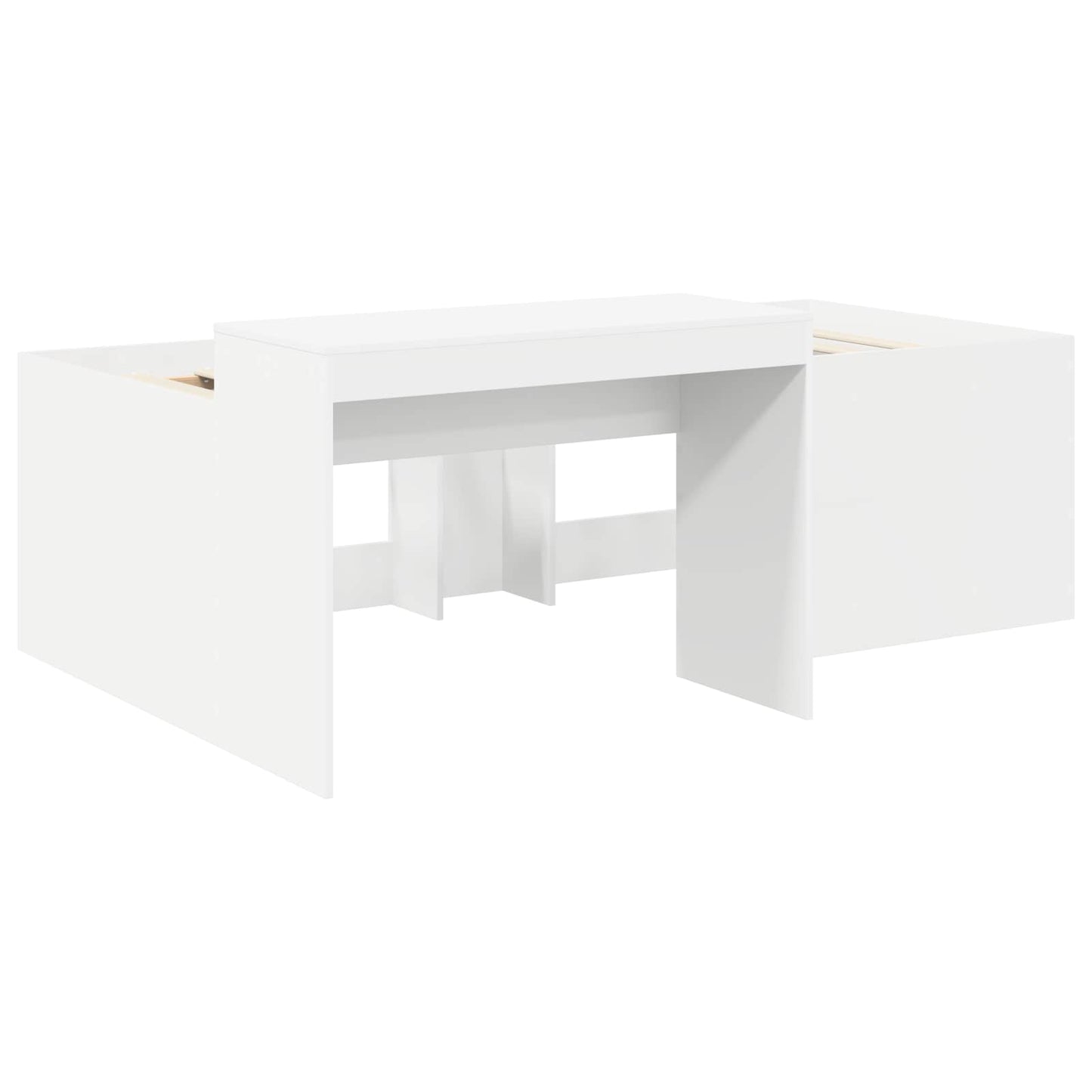 Seng med Tunnel 4 pcs Artisian Eik og Lys Blå Konstruert tre