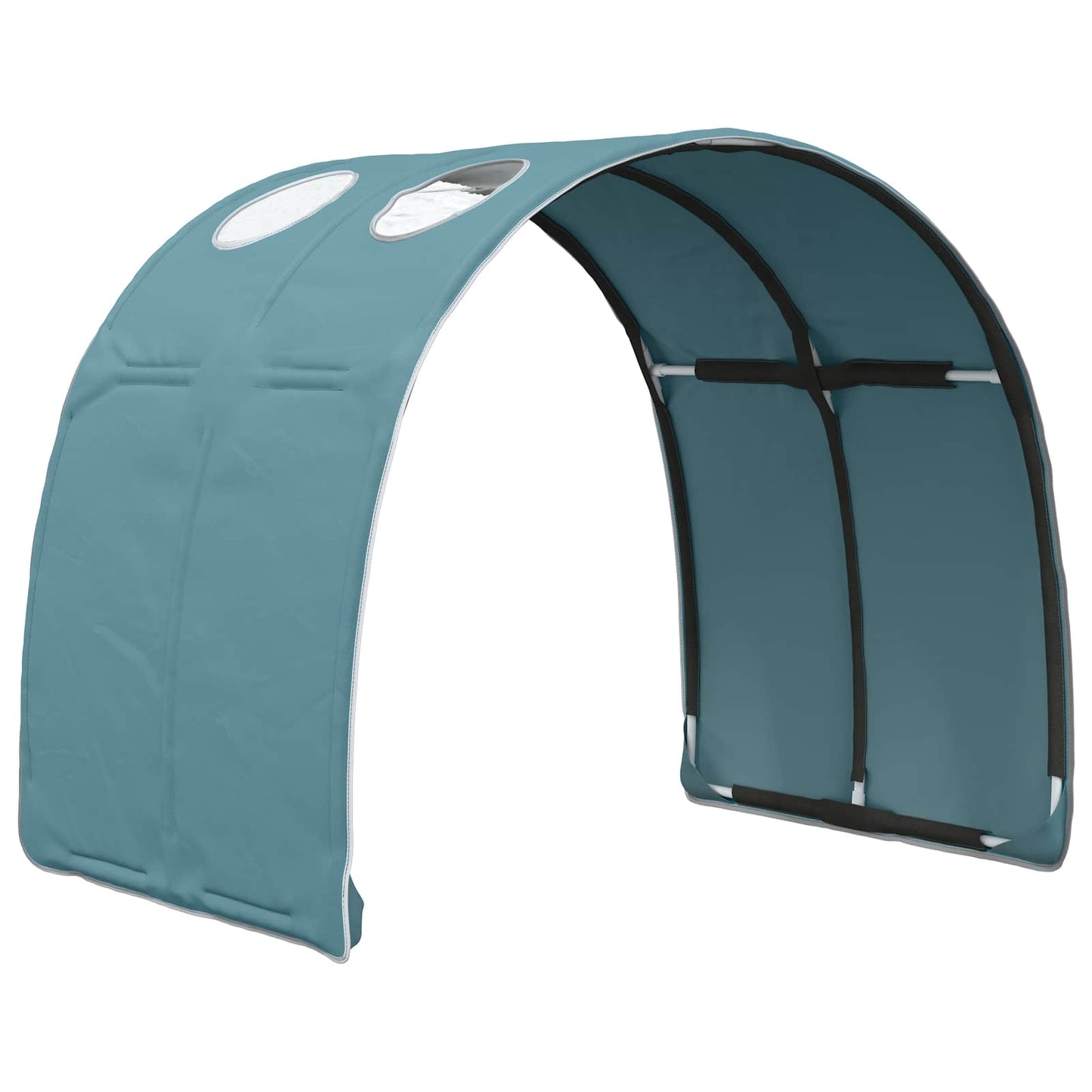 Seng med Tunnel 4 pcs Artisian Eik og Lys Blå Konstruert tre