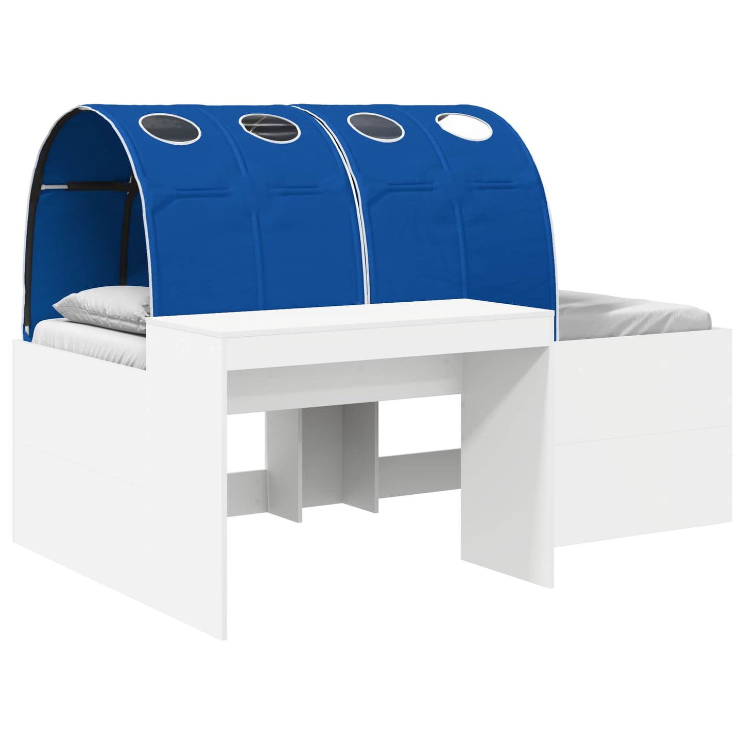 Seng med Tunnel 4 pcs Artisian Eik og Blå Konstruert tre