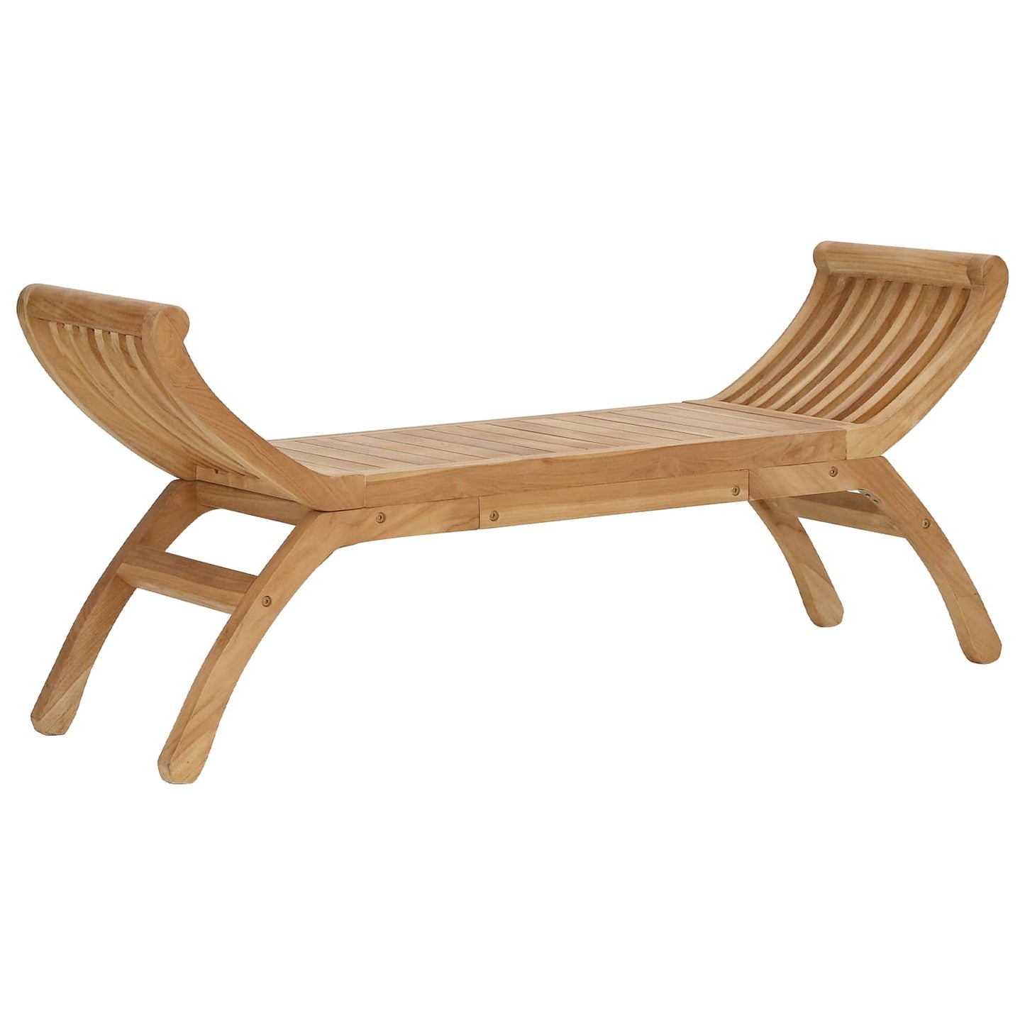 Hagebenk 2 -Seater 126 cm Massivt Teaktre Naturlig