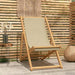 Strandstol Beige Massivt Teaktre