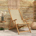 Strandstol Beige Massivt Teaktre