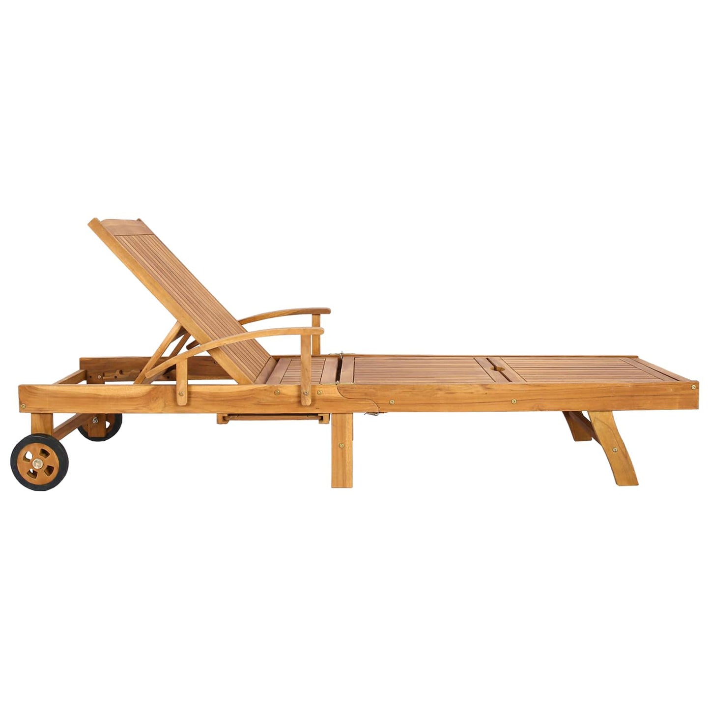 Solstol 1-person Brun Massivt Teaktre