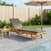 Solstol med Pute 100% Polyester Solid-Teak