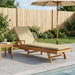 Solstol med Pute 100% Polyester Solid-Teak
