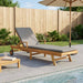 Solstol med Pute 100% Polyester Solid-Teak