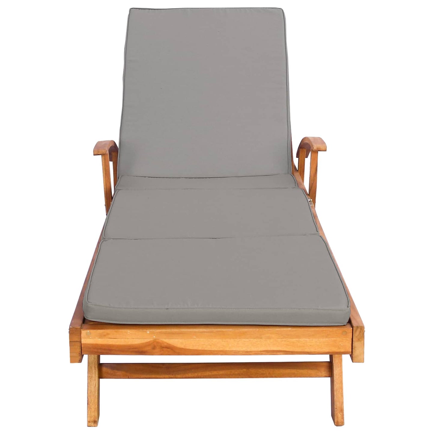 Solstol med Pute 100% Polyester Solid-Teak