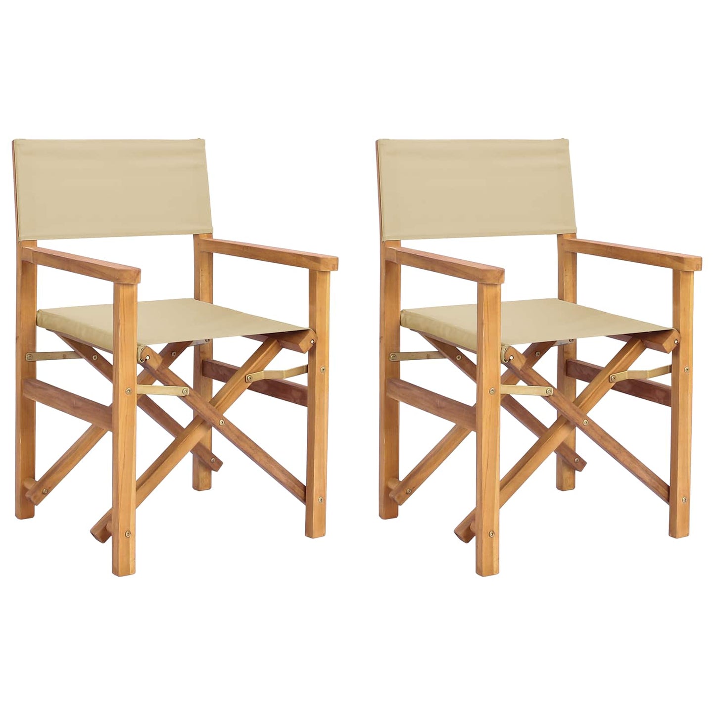 Stol med ryggstøtte Brun og Beige Massivt Teaktre