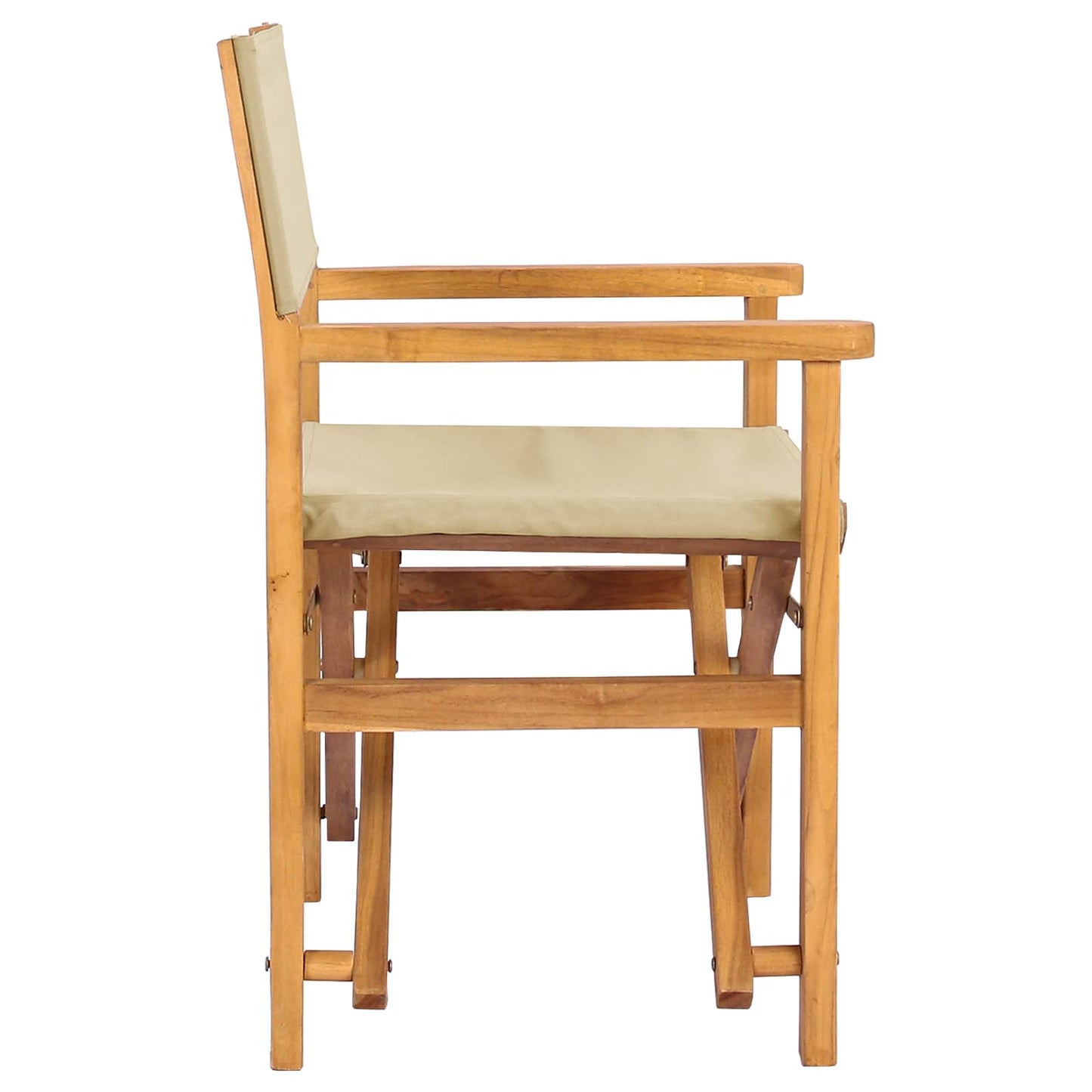 Stol med ryggstøtte Brun og Beige Massivt Teaktre