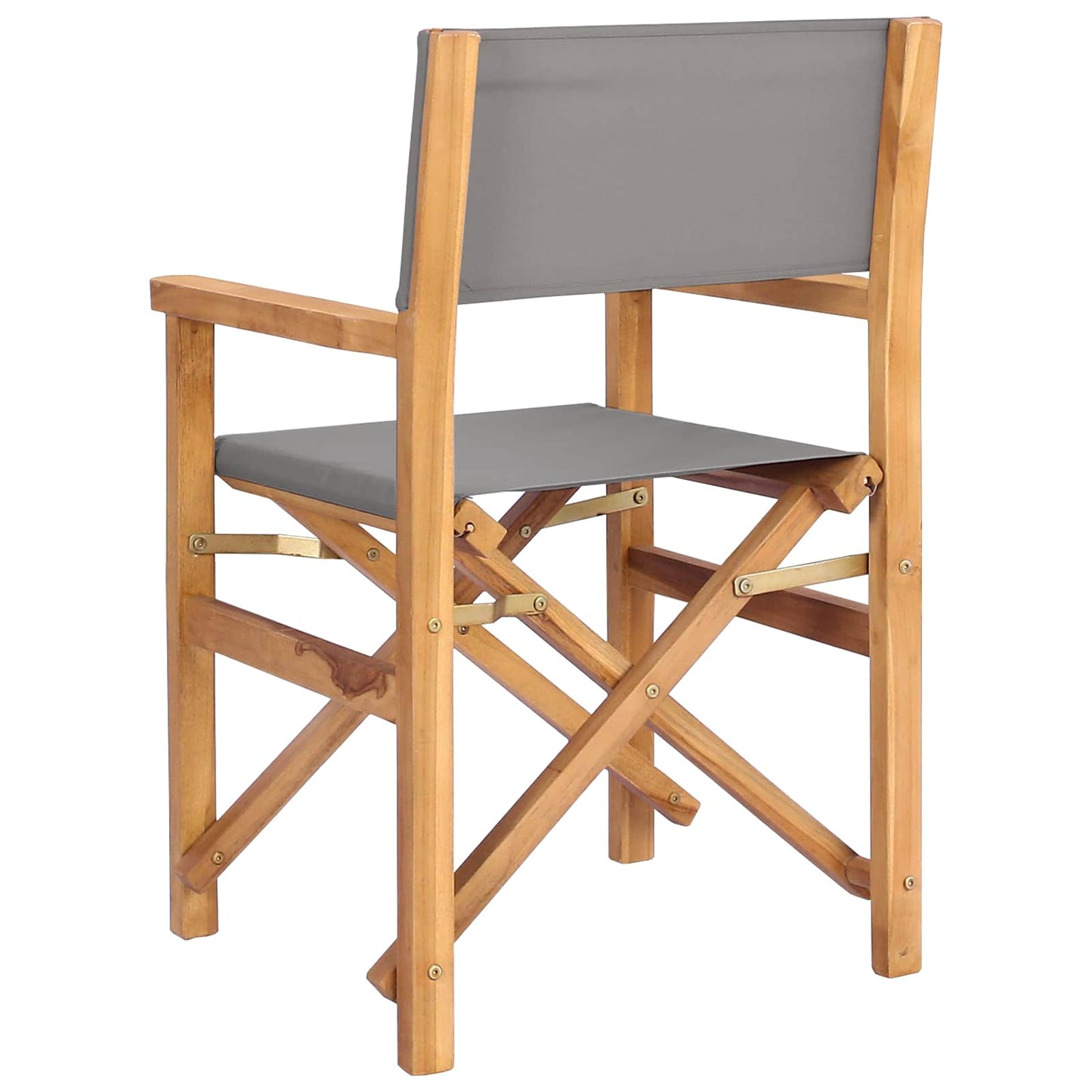 Spisestuestol Brun og lysegrå 56 x 54 x 87 cm Massivt Teaktre