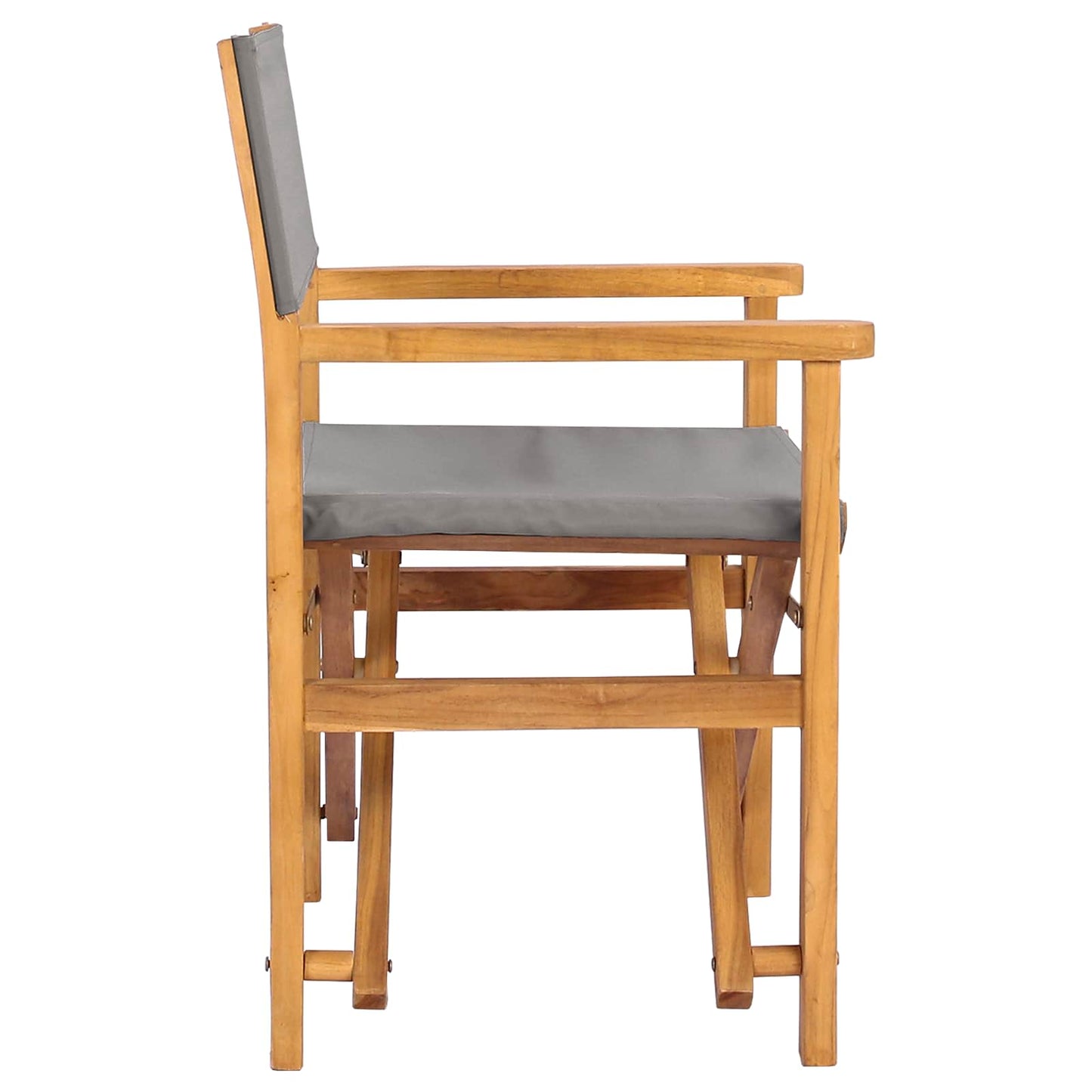 Spisestuestol Brun og lysegrå 56 x 54 x 87 cm Massivt Teaktre