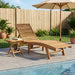 Solstol 2 pcs Brun Massivt Teaktre