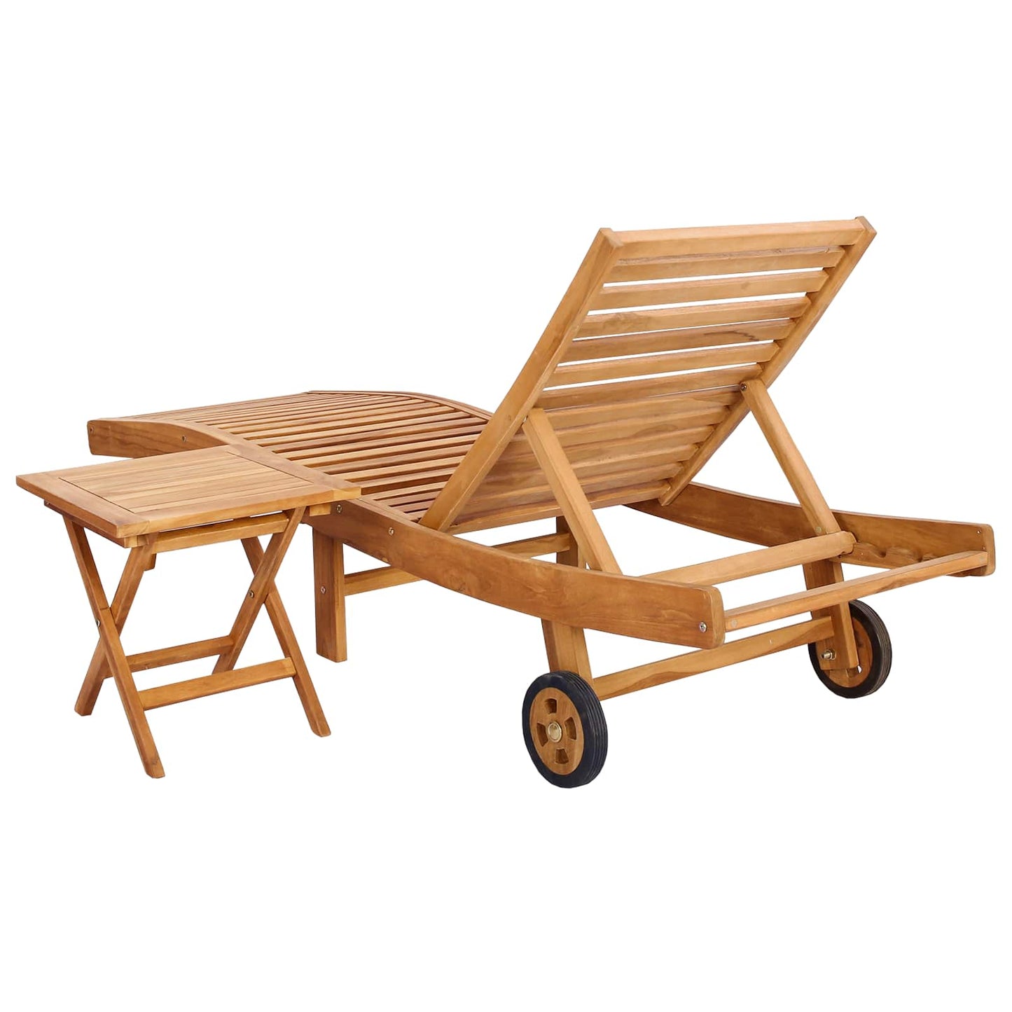 Solstol 2 pcs Brun Massivt Teaktre