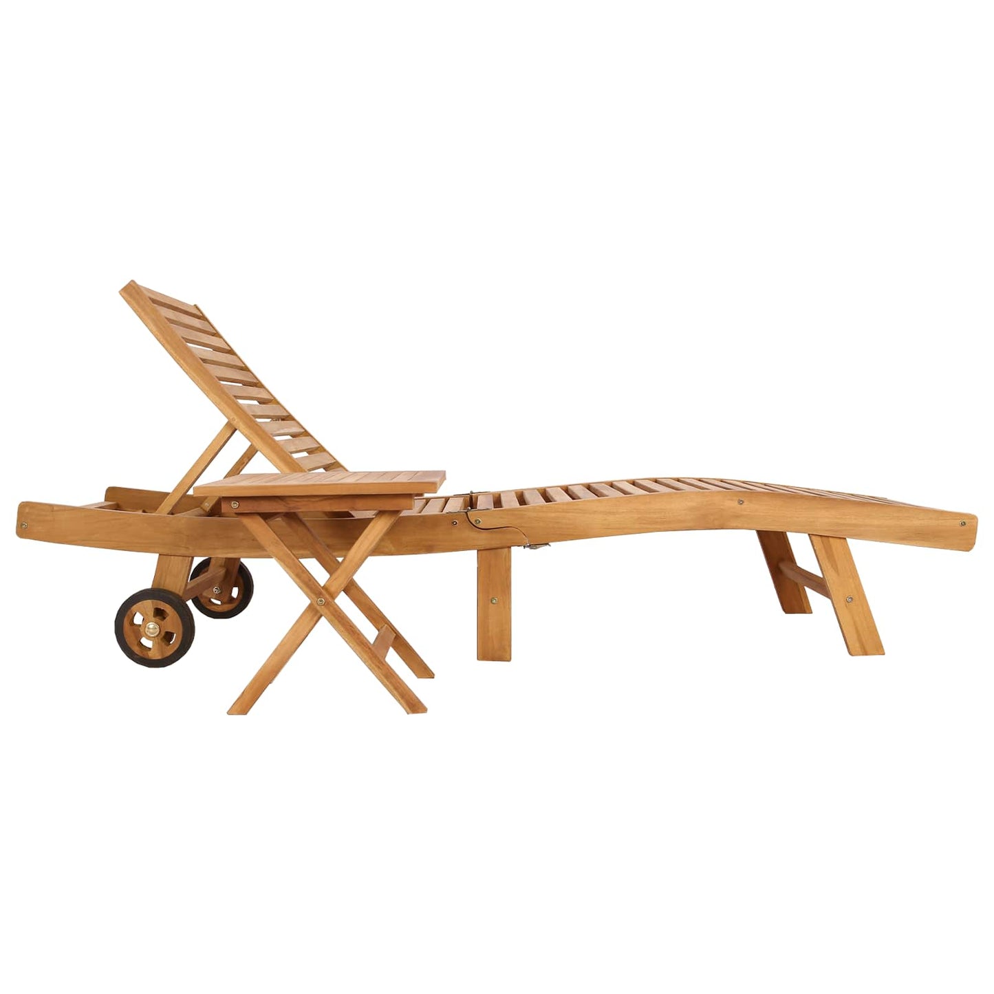Solstol 2 pcs Brun Massivt Teaktre