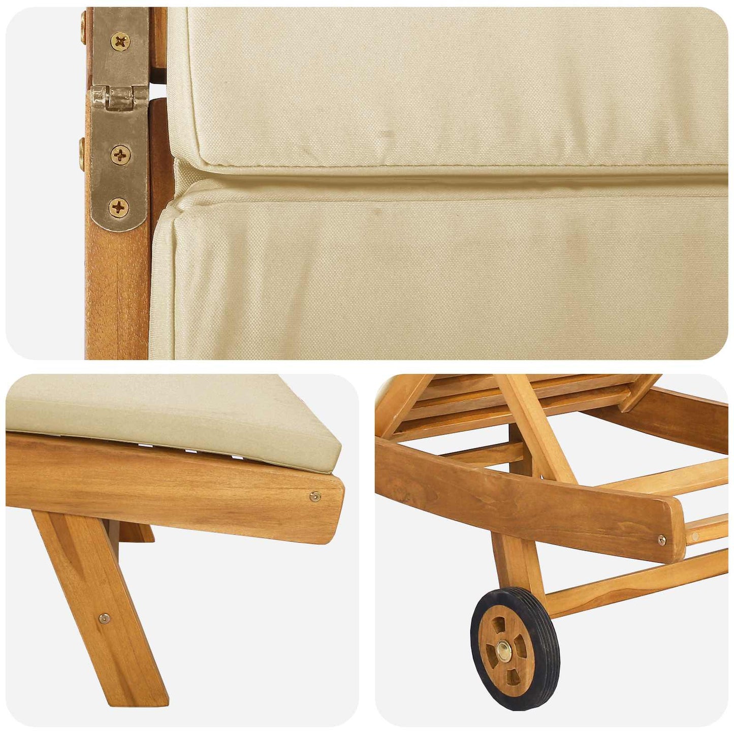 Solstol Brun og Beige Polyester