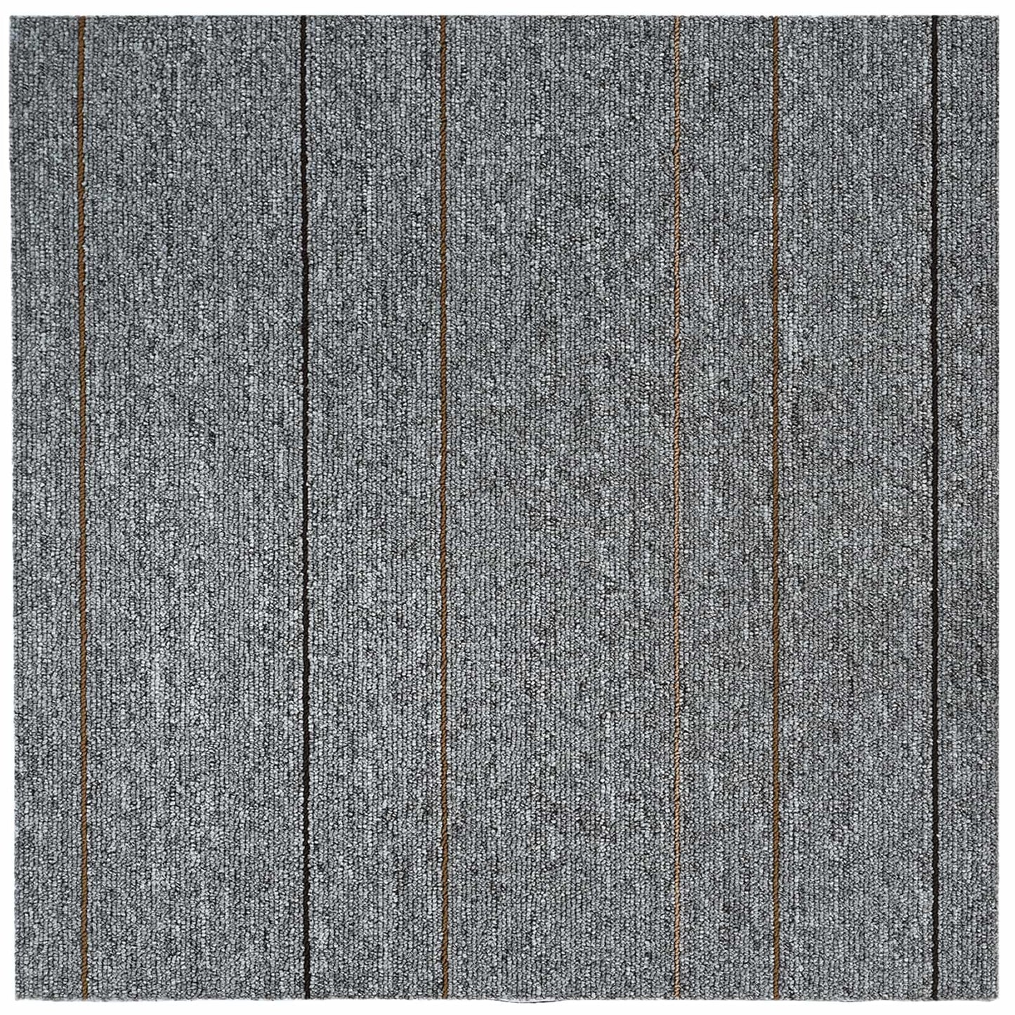 Teppeflis Lys grå med stripe 50 x 50 cm 4 pcs PP og Bitumen