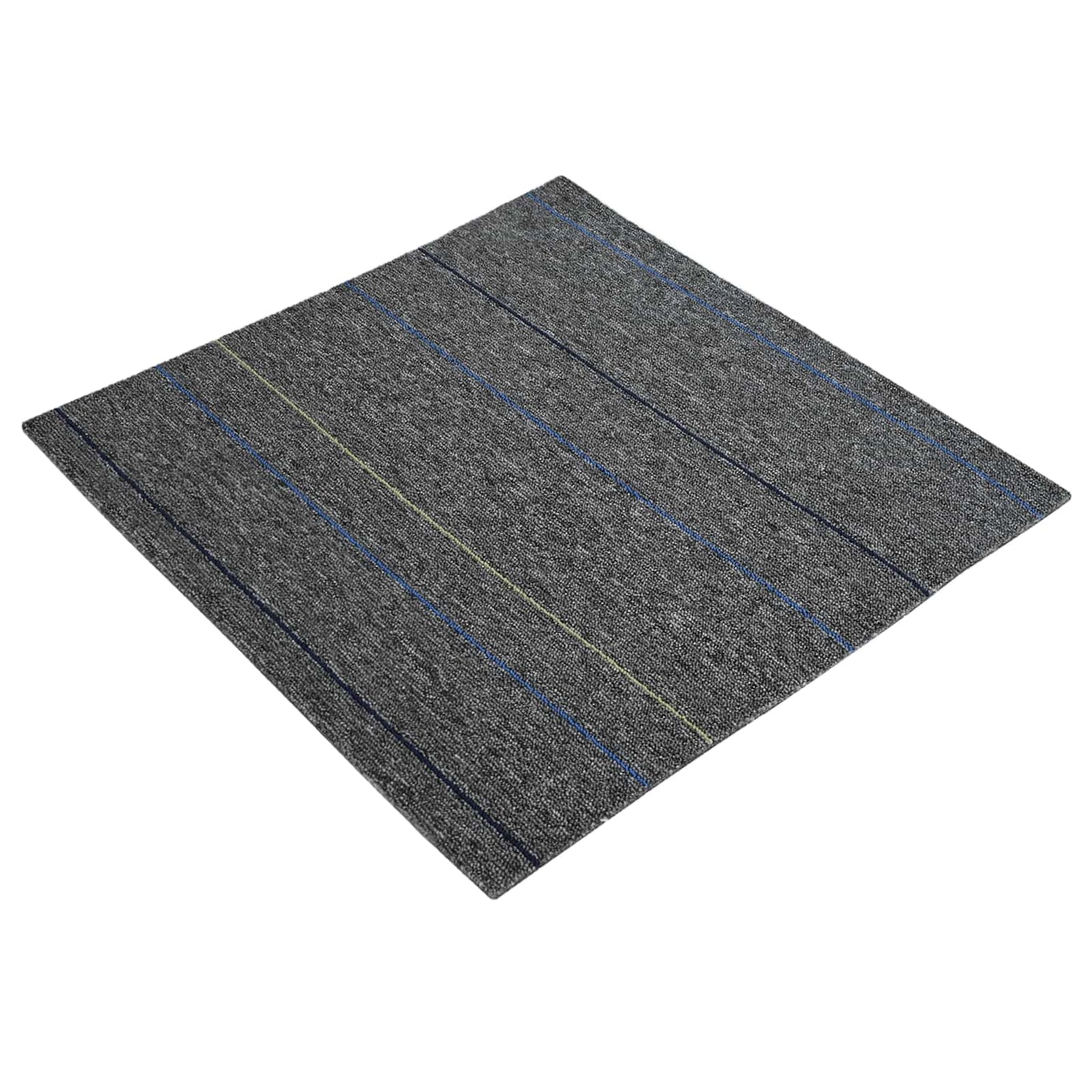 Teppeflis Medium Grå med Striper 50 x 50 cm 36 pcs