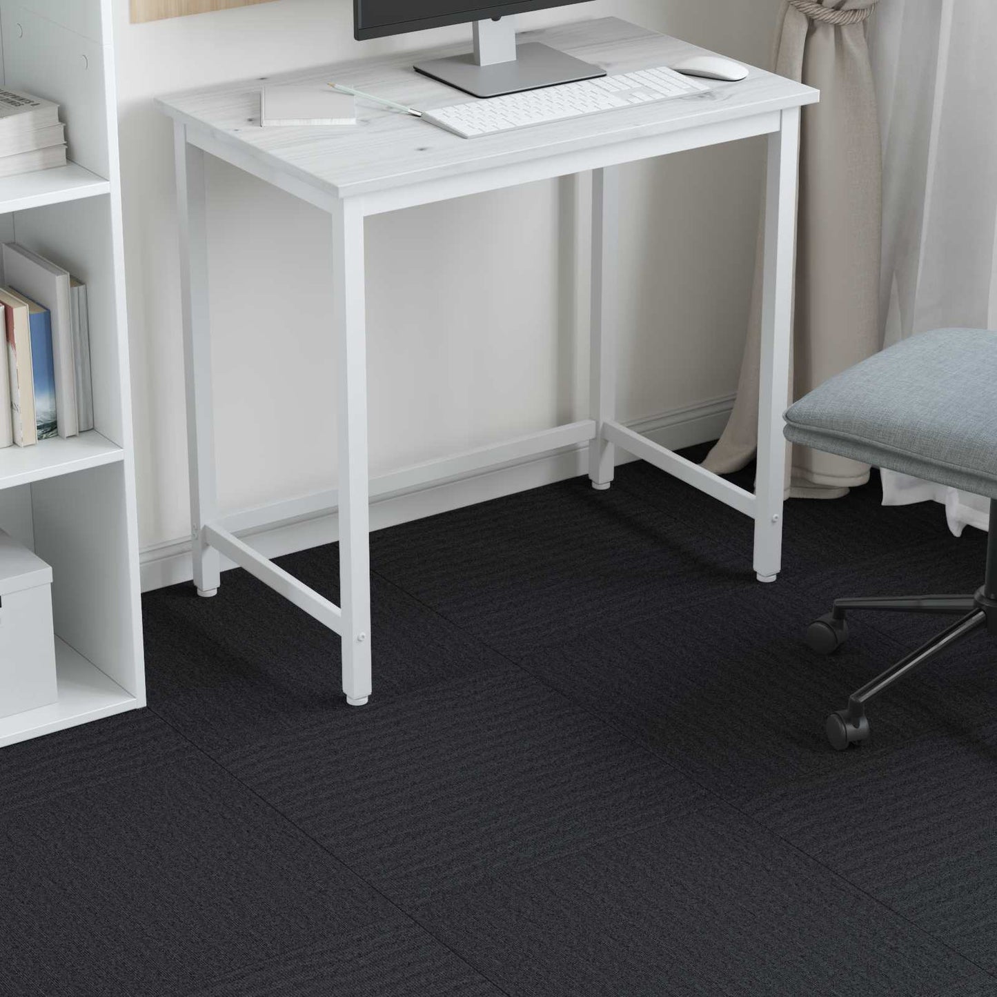 Teppeflis Mørkegrå 50 x 50 cm 36 pcs PP og Bitumen