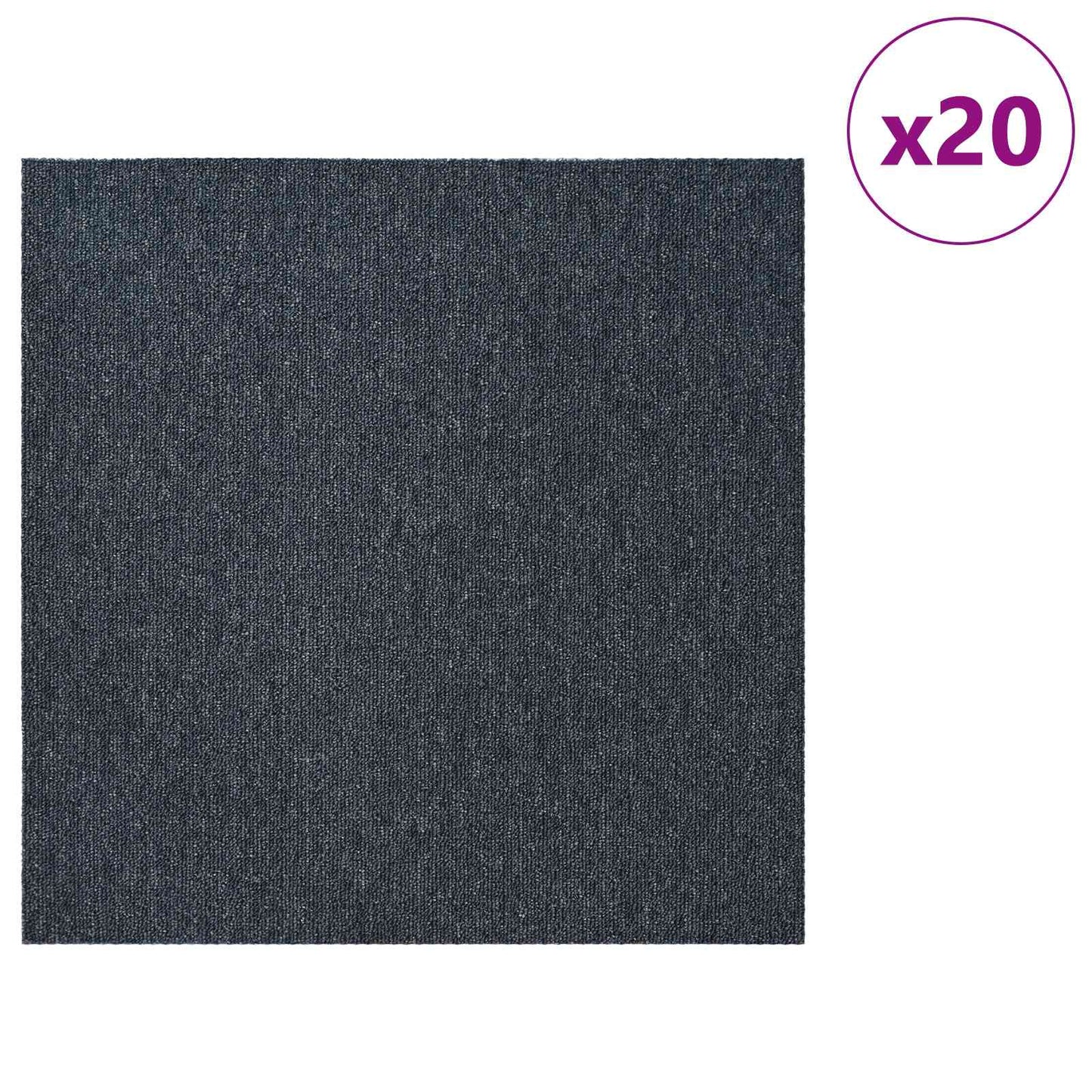 Teppeflis Blågrå 50 x 50 cm 20 pcs PP og Bitumen