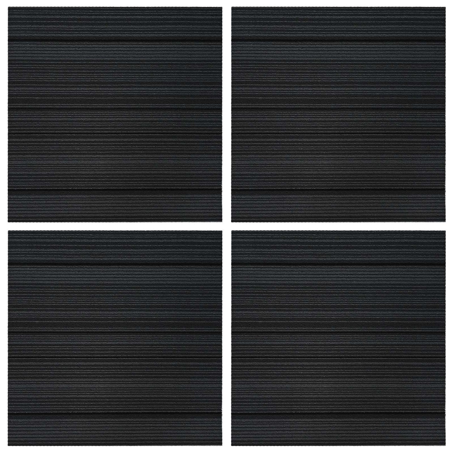 Teppeflis Stripet Lysegrå 50 x 50 cm 4 pcs PP og Bitumen
