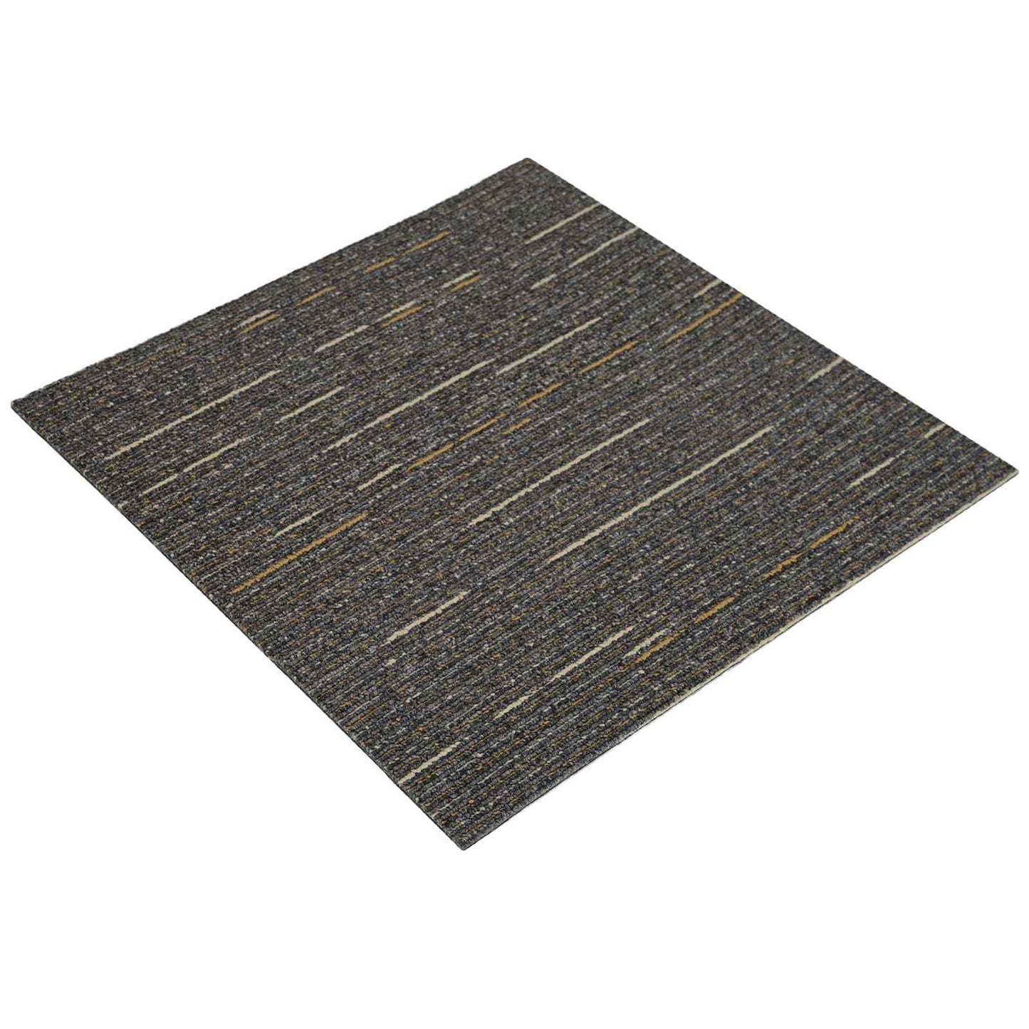 Teppeflis Stripet Lys Brun 50 x 50 cm 36 pcs PP og Bitumen