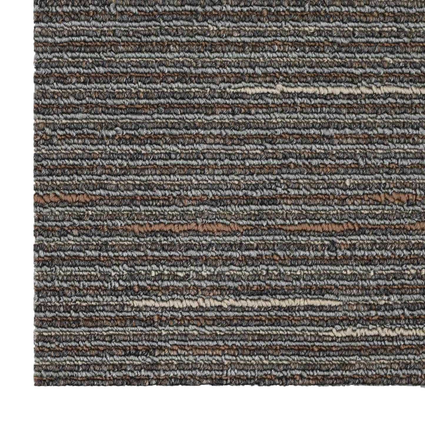 Teppeflis Stripete Mørk Brun 50 x 50 cm 4 pcs PP og Bitumen