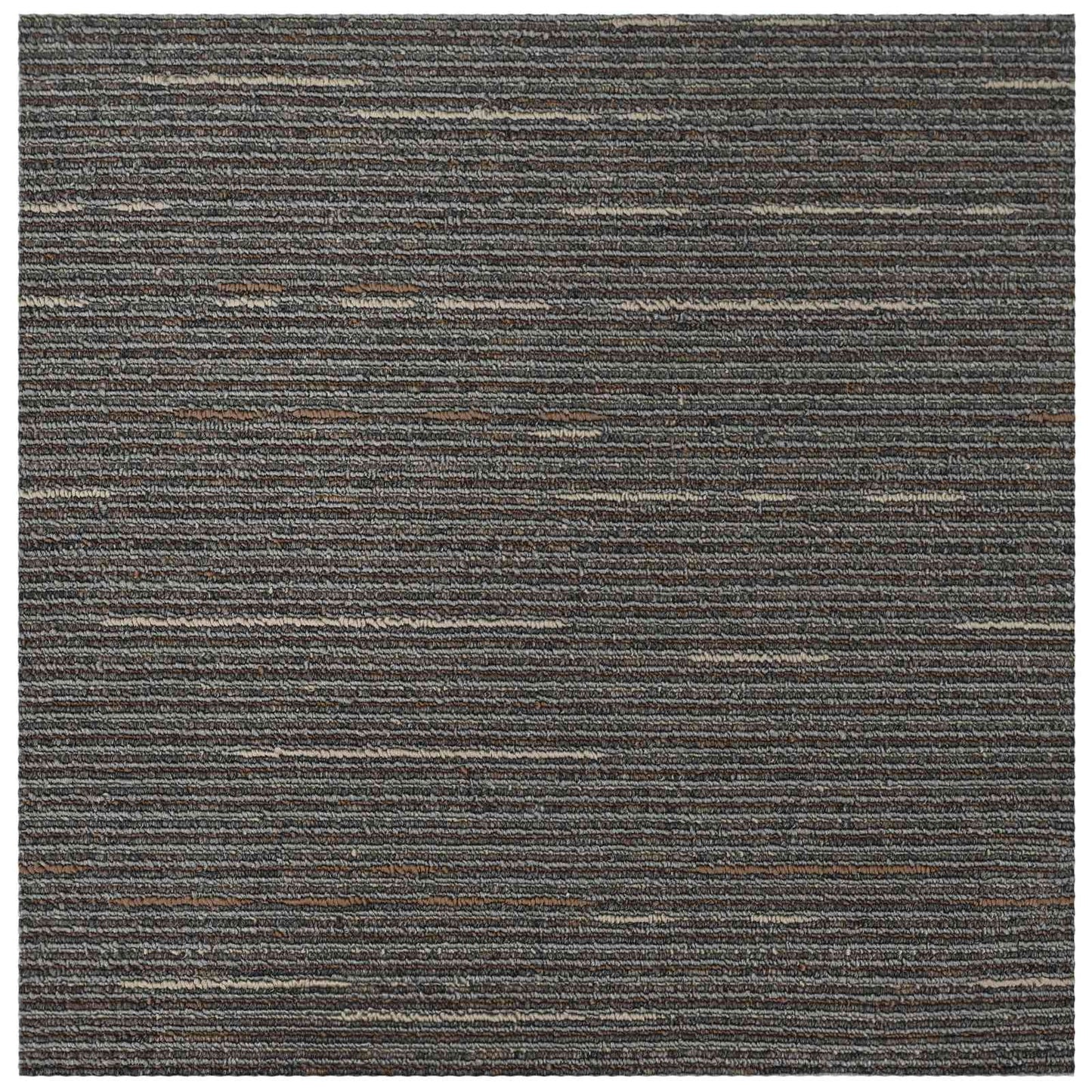 Teppeflis Stripete Mørk Brun 50 x 50 cm 36 pcs PP og Bitumen