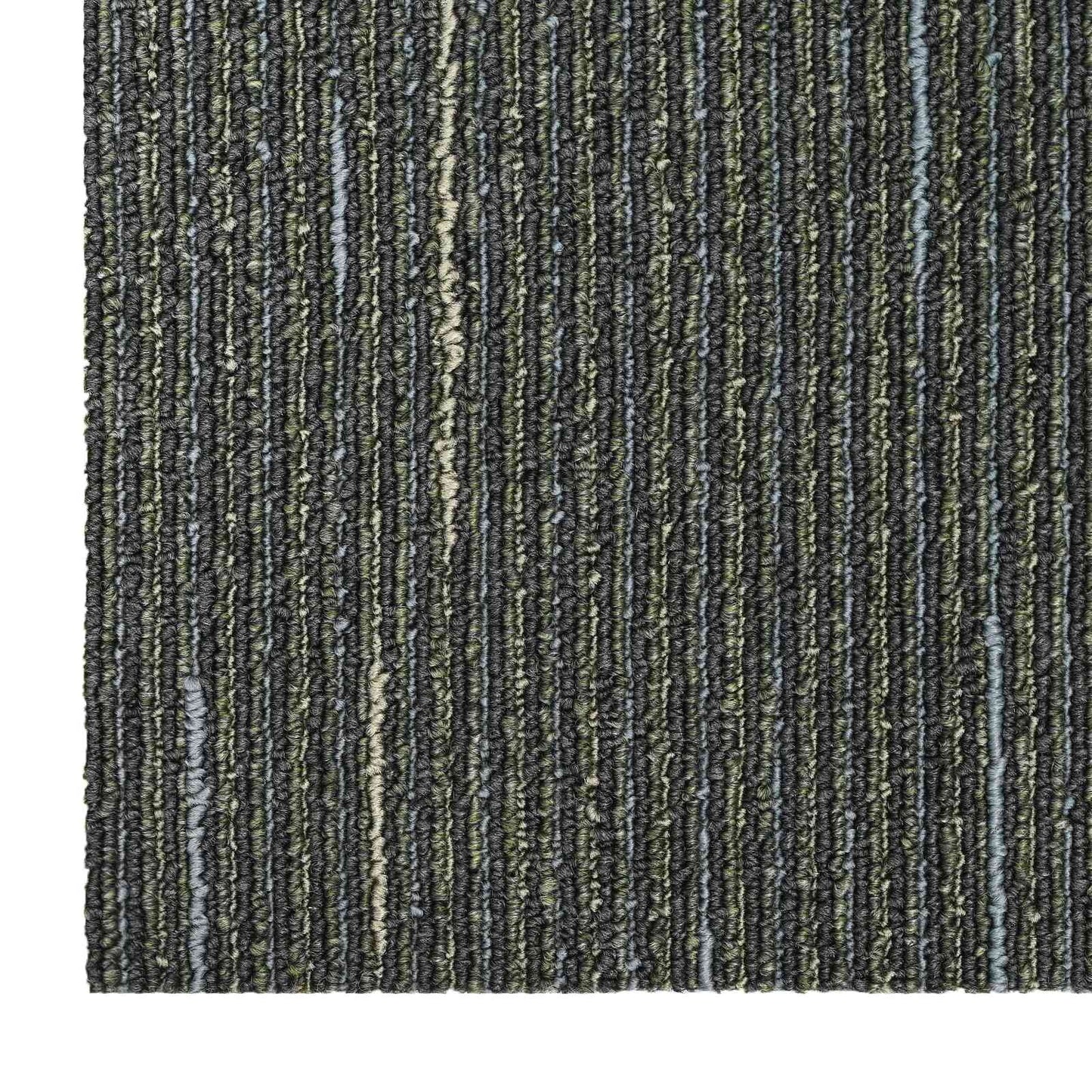 Teppeflis Stripete Lys Grønn 50 x 50 cm 4 pcs PP og Bitumen