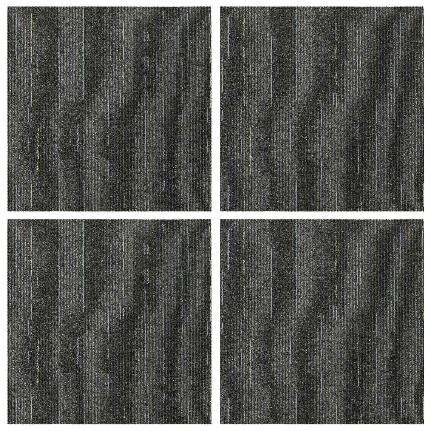 Teppeflis Stripete Lys Grønn 50 x 50 cm 4 pcs PP og Bitumen