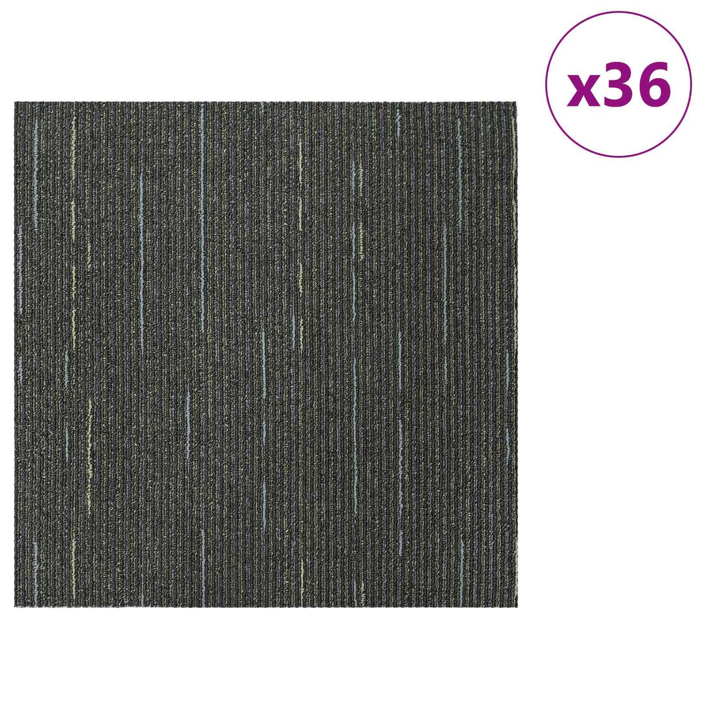 Teppeflis Stripete Lys Grønn 50 x 50 cm 36 pcs PP og Bitumen