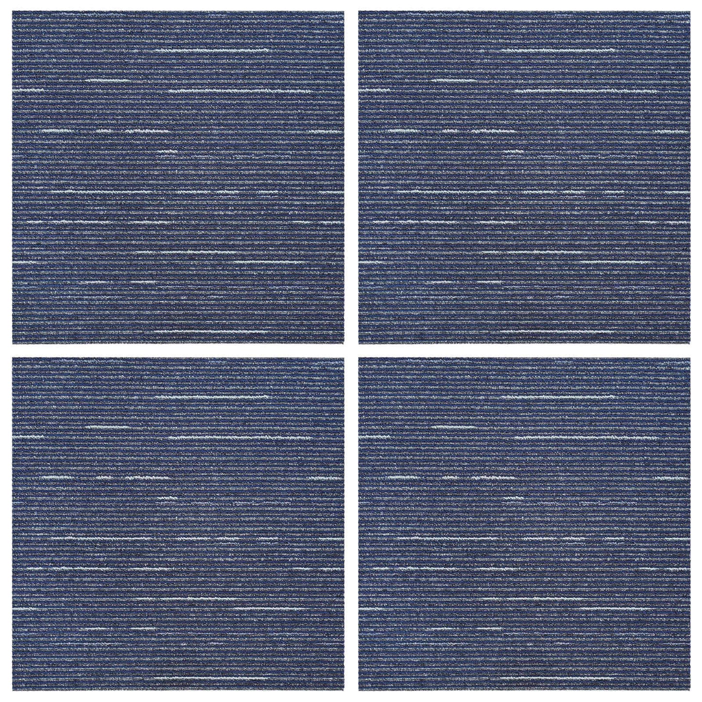 Teppeflis Stripete Blå 50 x 50 cm 4 pcs PP og Bitumen