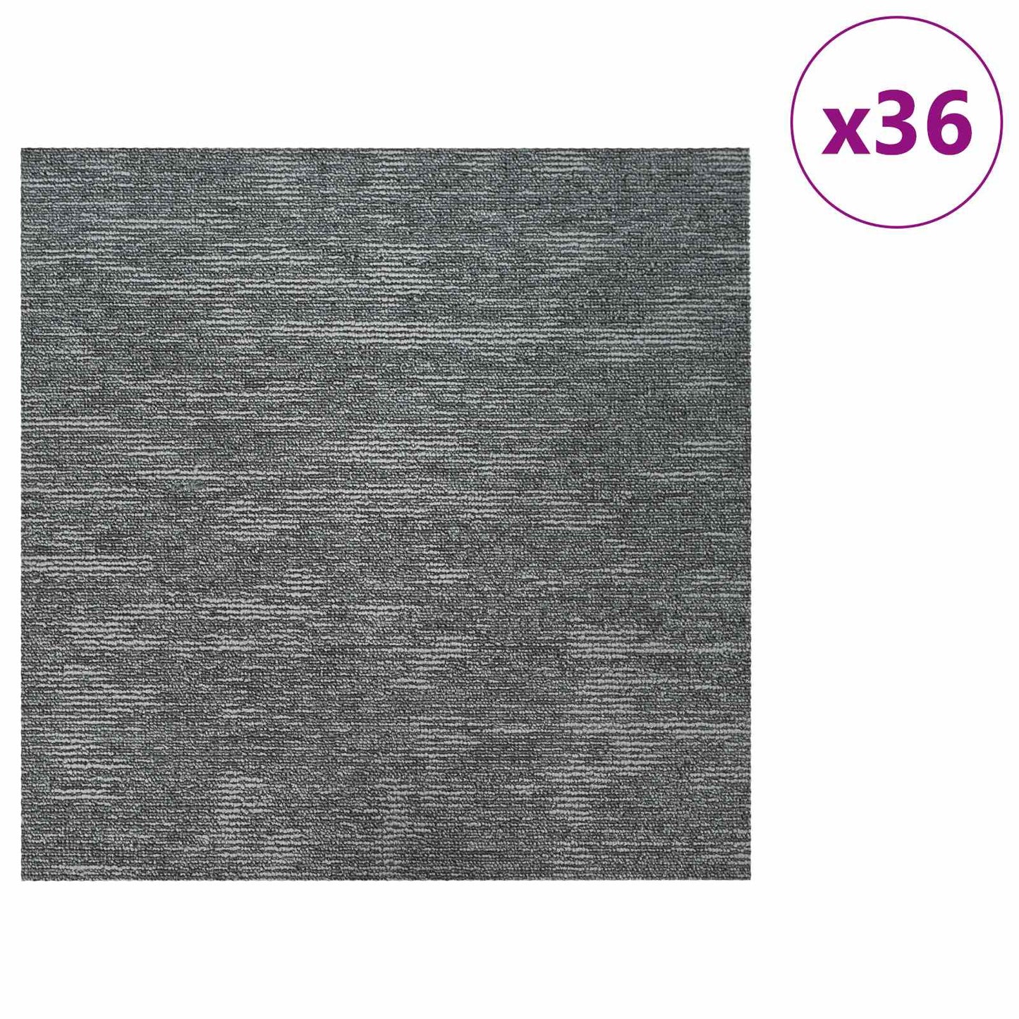 Teppeflis Stein Grå 50 x 50 cm 36 pcs PP og Bitumen