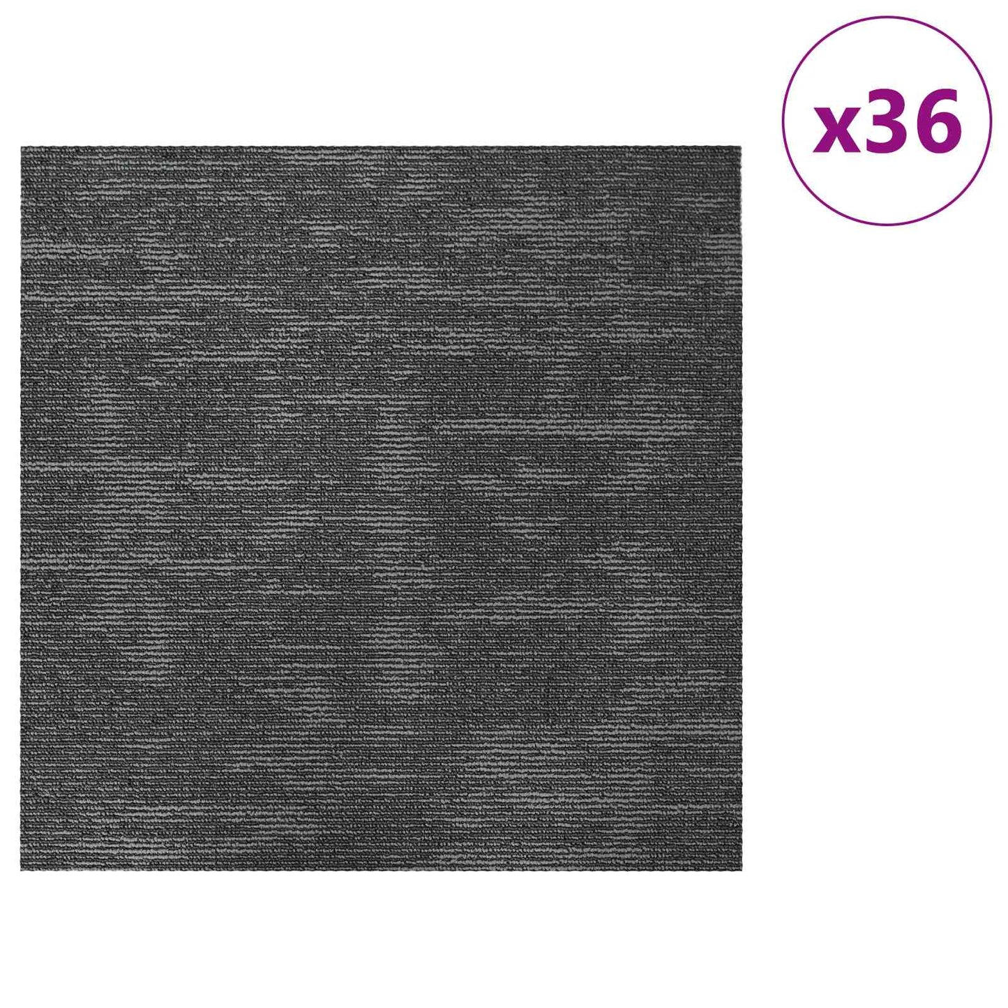 Teppeflis Kullgrå 50 x 50 cm 36 pcs PP og Bitumen