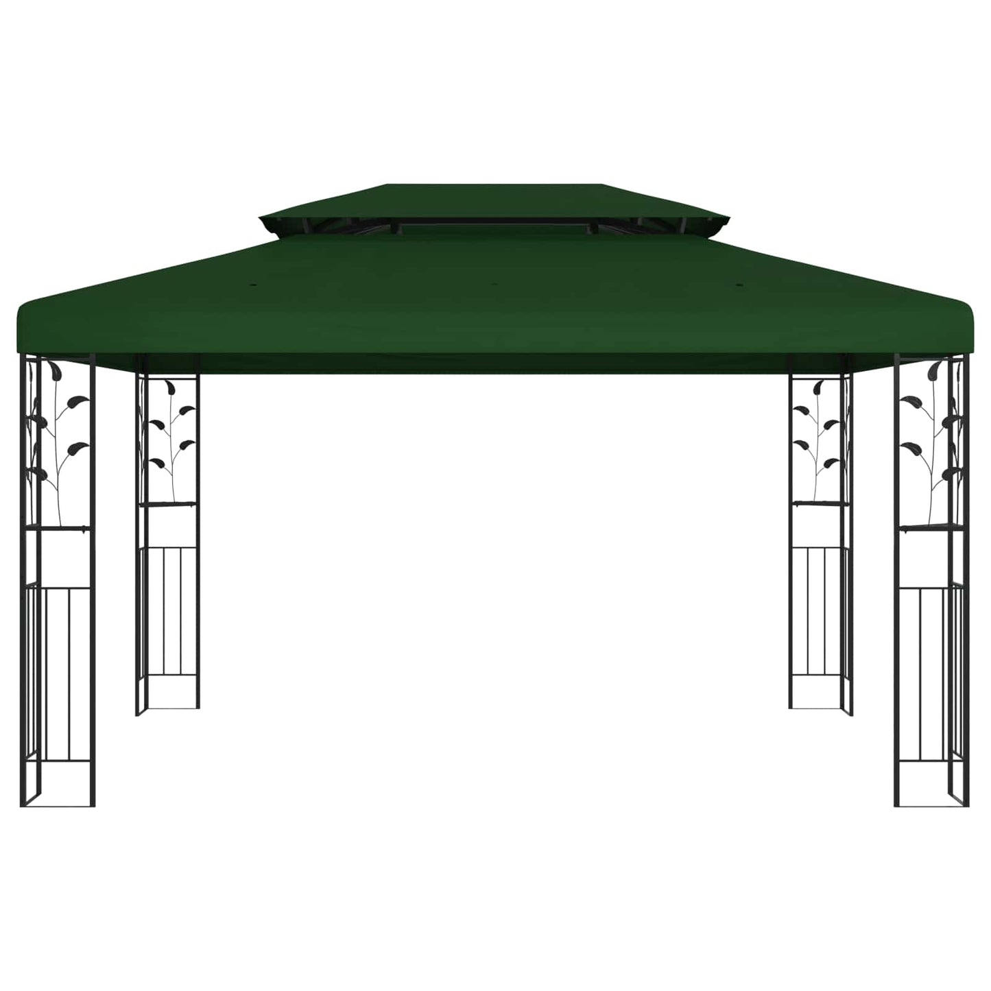 Paviljong 3,97 x 2,96 x 2,68 m Grønn Polyester og stål