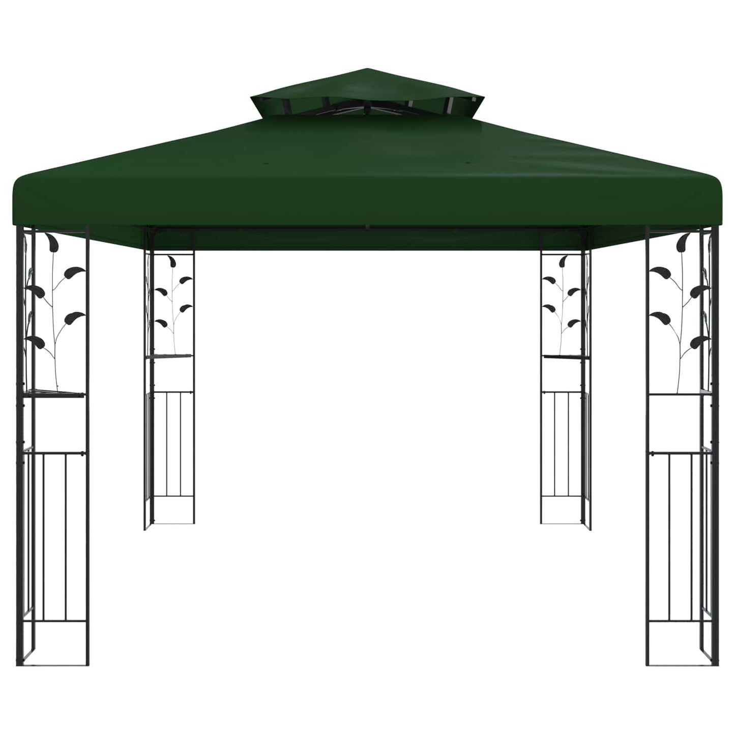 Paviljong 3,97 x 2,96 x 2,68 m Grønn Polyester og stål