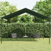 Paviljong 4 x 4 x 2,6 m Gråbrun Polyester og stål