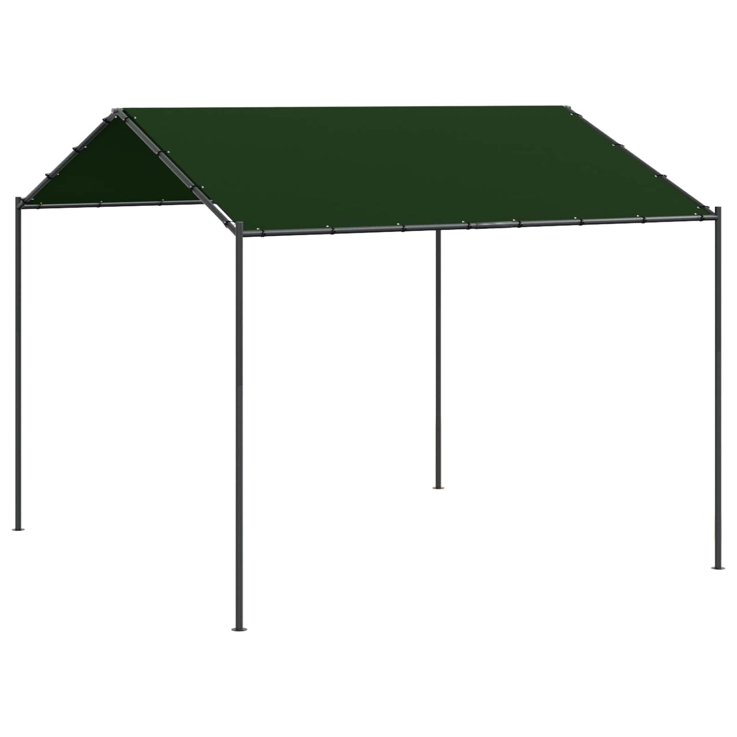 Paviljong 4 x 4 x 2,6 m Gråbrun Polyester og stål