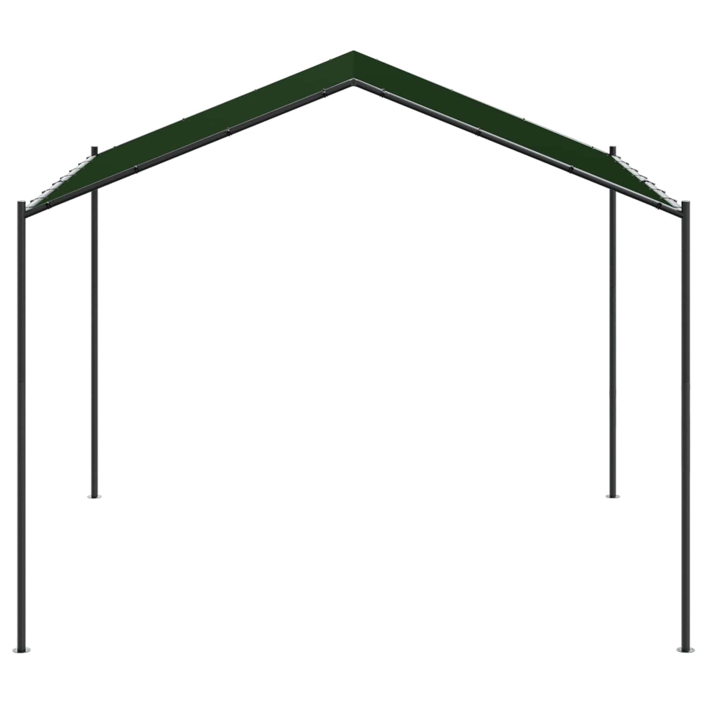 Paviljong 4 x 4 x 2,6 m Gråbrun Polyester og stål
