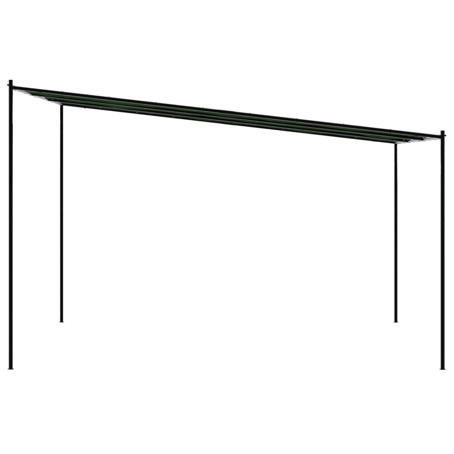 Paviljong 4 x 3,98 x 2,67 m Grønn Polyester og stål