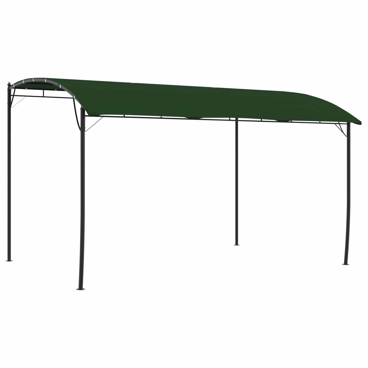 Paviljong 4 x 3 x 2,55 m Grønn Pulverlakkert stål og stoff