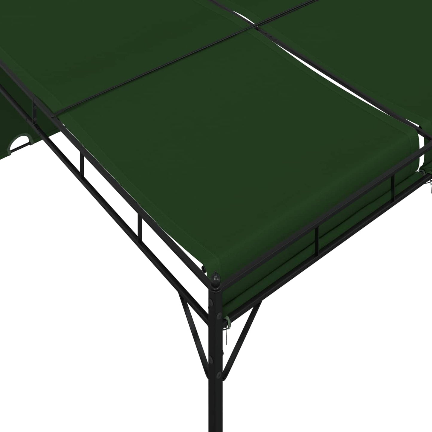Paviljong 4 x 3 x 2,3 m Grønn Polyester og stål